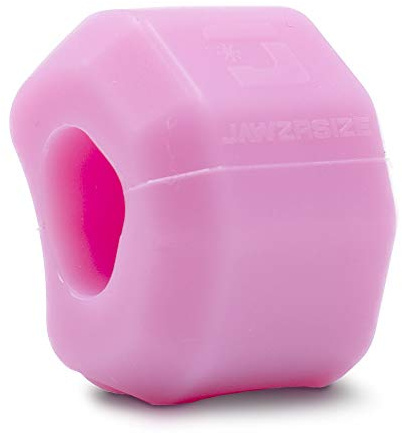 Jawzrsize Pop 'N Go Jaw, Face, and Neck Exerciser - Define Your Jawline, Slim and Tone Your Face, Look Younger and Healthier - Helps Reduce Stress and Cravings - Facial Exerciser (Beginner Pink)