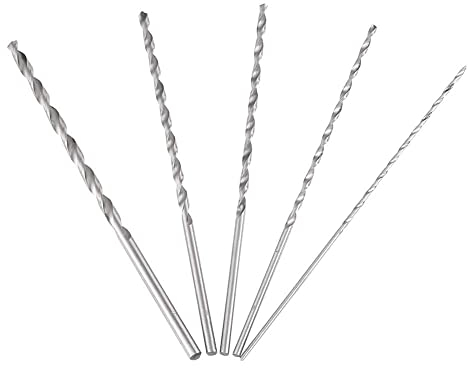 Broca En Espiral, 5 Piezas Brocas Extralargas Broca Para Madera De 2-5 Mm Hss Larga De 150 Mm ~ 160 Mm Broca Helicoidal De Vástago Recto Extralargo Para Herramientas Eléctricas De Metal
