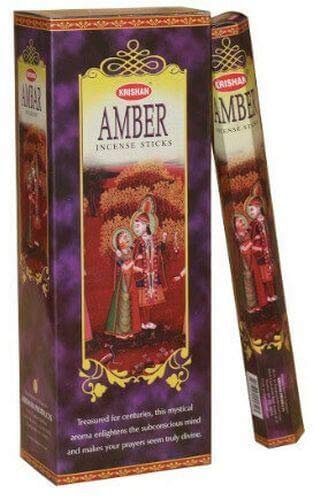 KRISHAN Encens Ambre - Boîte entière 120 bâtonnets