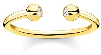 Thomas Sabo Damen Ring 925 Sterlingsilber, 750 Gelbgold Vergoldung TR2319-414-14