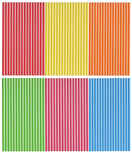 Papierstrohhalme Papierhalme Strohhalme Einweg-Trinkhalme aus Papier für Kindergeburtstag Geburtstag Hochzeit Babytaufe Party biologisch abbaubar (bunte Farben - 384 Stück)