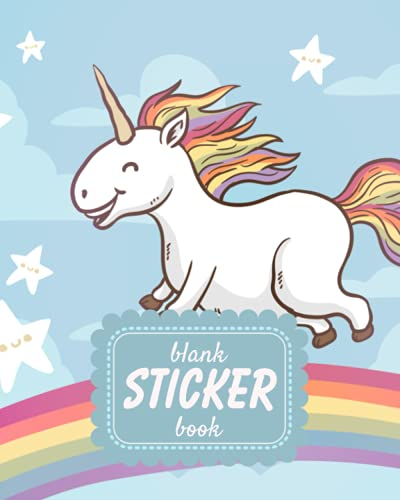Blank Sticker Book: Unicorn Theme Softcover Blank Sticker Book, Sticker Album For Collecting Stickers For Girls, Blank Sticker ... Collecting Album Girls (Sticker Collecting Books)