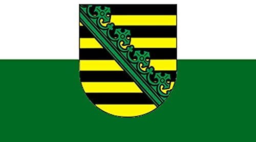 Sachsen mit Wappen Fahne Flagge 90x150 cm Hissfahne mit Ösen Flaggen Fahnen