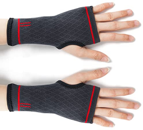 Kuangmi Sport Handgelenkbandage, Kompressionsbandage für Karpaltunnel (Small, Blue Paar)