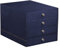 Rhodia 194580C - Schubladenbox mit 4 Laden, 24, 8x32, 7x22, 8 cm, aus Kunstleder, elegant und praktisch, 1 Stück, Nachtblau
