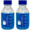 500ml Glass Round Media Storage Bottles with GL45 Screw Cap, Borosilicate Glass, Karter Scientific 251M8 (Pack of 2)