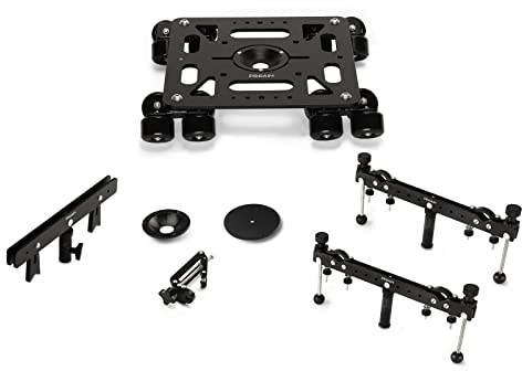 Chariot Coulissant pour caméra vidéo/Film PROAIM Breeza avec extrémités de la Piste. Compatible avec Les têtes de caméra Mitchell, Flat, 75 mm et 100 mm et Les grues légères. (DL-BRZA-01)
