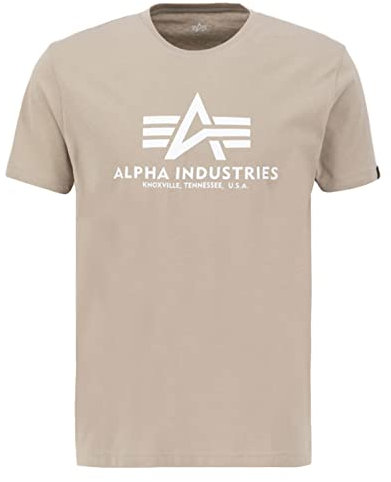 Alpha Industries Herren Camiseta Basic para Hombre Kurzarm Shirt, Vintage Sand,