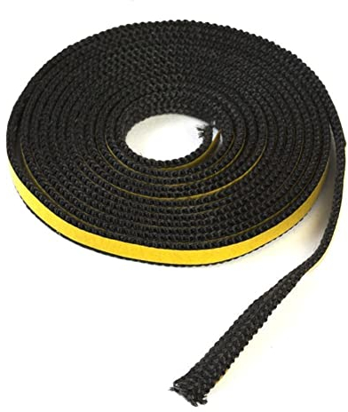 Junta de Chimenea de 4 Metros Autoadhesivo 10 x 2 mm Cinta de Sellado de Vidrio para Puerta de Horno