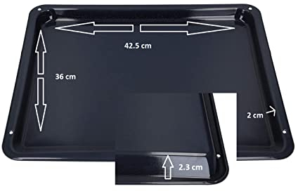 FIGEVIDA Teglia Leccarda forno smaltata 42,5 x 36 x 2,3 cm per Electrolux Juno 3870287202 3870287202 387028720 140100943038