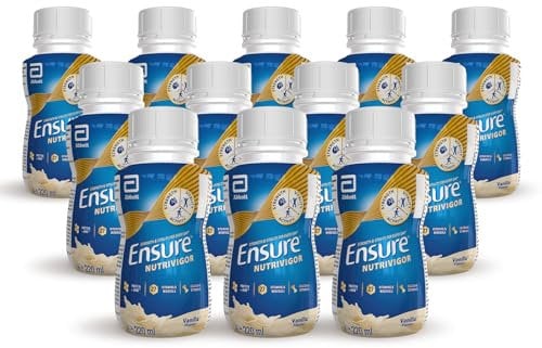 Ensure NutriVigor Nutritional Shake – Vanilla Flavour – 12 x 220ml – Boosts Energy – Ready-to-Drink – Food Supplement with Protein, HMB and27 Vitamins and Minerals