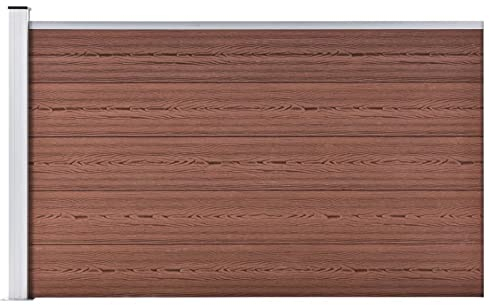 ZHOUMIN Gartenzaun, Sichtschutz Zaun, ZaunsichtschutzB, Steckzaun, Garten Zaun,Teichzaun, Zaunelemente, Garden Fence, WPC 175x105 cm Braun