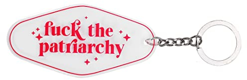 Fuck The Patriarchy Feministischer Schlüsselanhänger - Motel, Retro, Frauenstärkung - Gemischt, Einheitsgröße