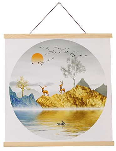 Cadre Photo Magnétique, Aimanté Affiche Rail Bois, Porte Affiche Magnétique en Bois, Utilisé pour Accrocher des Cartes, des Peintures À l'huile, des Affiches, des Photos