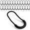 Reißverschluss Anhänger zum Einfädeln, 24 Stück, in Schwarz, Größe 60 x 30 mm, Nylon Ersatzzipper zur Reparatur, Reißverschluss Zipper, Reißverschluss Schieber für Sportbekleidung, Rucksack, Tasche