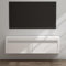 doporro TV Lowboard TV-Schrank Fernsehschrank 160cm in matt Weiß Hängend oder Stehend Fernsehtisch mit 2 Schranktüren, TV-Regal für Fernseher Fernsehschrank01