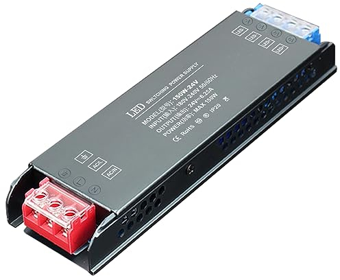 LED Trafo 24V 150W, SOARFLY 240V auf 24V LED Treiber Netzteil, Netzteil Led Driver Kein Rauschen, Kein LED-Flimmern, Niederspannung Led Transformator für LED Beleuchtungen