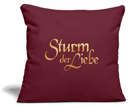 Sturm Der Liebe Logo Gold Textur Kissenbezug 45x45 cm