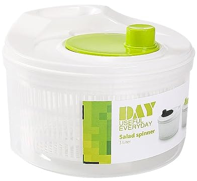 Salatschleuder, Salat-Trockner Mit Kurbel Salatschleuder Mit Deckel, Küchenhelfer Salattrockner Zum Waschen Und Trocknen Von Salat, Salatschleudern Mit Kurbelantrieb Und Salatschüssel Für Gemüse