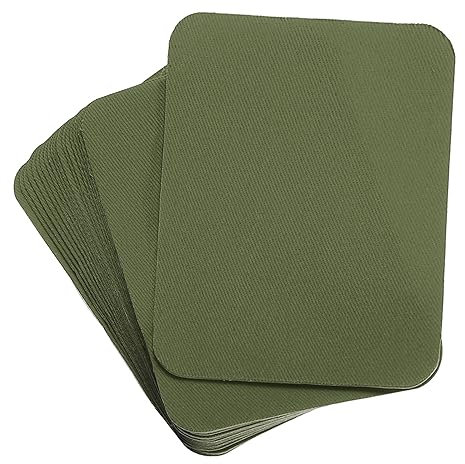 uxcell 20Pcs Iron on Patches for Clothing Repair Fabric Repair Patches Iron-On Mending Fabric Army Green 4.1x3.0 for Clothes, Pants, Bags Hole Repairing and Decoration