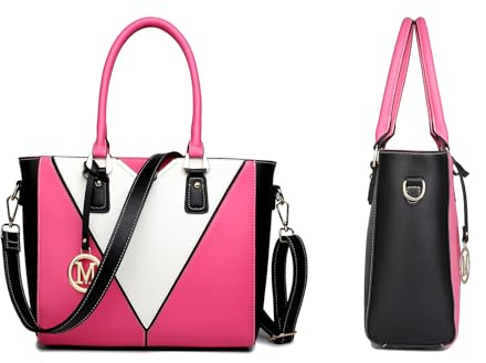 Miss Lulu Damen LG1641 PM Damentasche mit Tragegriff Oben, Prugna