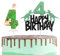 Dinosaur Cake Topper with 4 Dino Candles - Happy 4th Birthday Dinosaur Theme Party Decor for Boys & Girls
