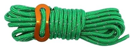 TRgqify-KM Outdoor Reflective Rope Wind Rope Buckle 4m Umbrella Rope Tent Fixing Rope Canopy Luminous Rope(Green4mm)