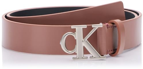 Calvin Klein Damen Mono Plaque Lthr Belt 30Mm K60K612289 Fester Gürtel, Brown (Cognac), 110