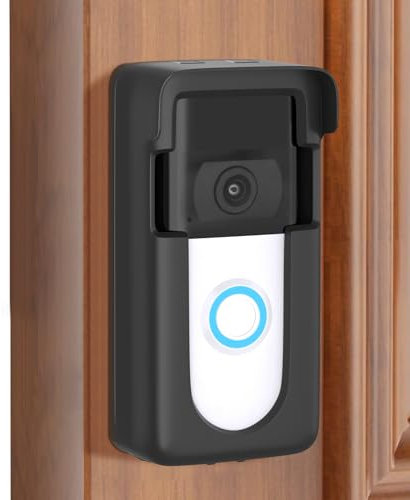 Adhesive Doorbell Mount Compatible with Ring Video Doorbell 1/2/3/3 Plus/4/(2020 Release)/(2023 Release), No-Drill Door Mount Cover Holder Accessories, Easy Installation, Not Block Doorbell Sensor