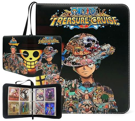 Roffatide 4 Pocket Binder Karten mit 50 abnehmbaren doppelseitigen Seiten Blätter Trading Card Binder hält bis zu 400 Karten Taschen Reißverschluss Album für Jungen Mädchen D