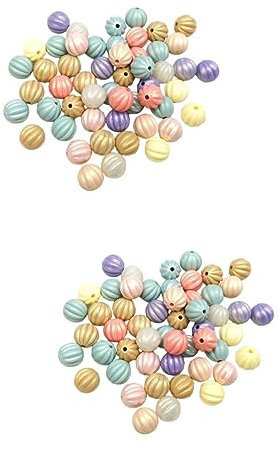 COHEALI 100 Stk Kürbis-perlen Diy-handwerk Abstandsperlen Halloween-schmuckherstellung Kürbis Schmuckperlen Schmuckherstellung Aus Perlen Diy Schmuckherstellung Runde Kürbisperlen Acryl