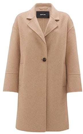OPUS Damen Mantel | Kurzmantel HATILDE Oversize aus weichem Woll Mix Macadamia, 40