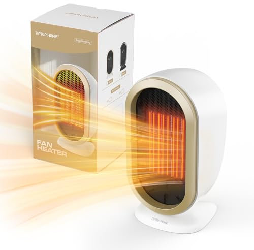 Mini Radiateur Soufflant à Économie d'Énergie Chauffage Soufflant Électrique Radiateur Soufflant Chauffage d'appoint 1500W Avec 2 Modes pour Salon, Chambre, Salle de Bain [Sécurité et Silencieux]