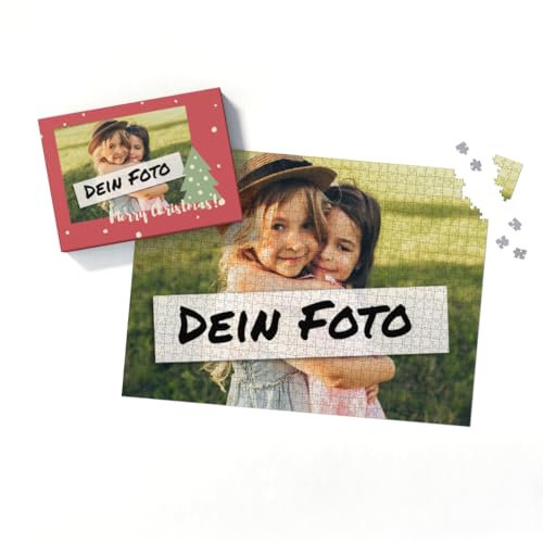 Fotopuzzle mit eigenem Bild - Fotopuzzle selbst gestalten 2000 Teile - Schachtel Merry Christmas - 2000 Teile Puzzle mit Foto - Geschenk Weihnachten MerryChristmas 2000 Teile Quer