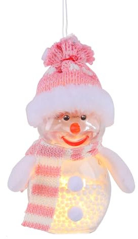 WOURRD LED Light Up Snowman Christmas Tree And Wall Hanging Decoration Ornament For Holiday Festival Glowing Pendant Charm