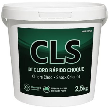 TECHZOCO Cloro Choque Accion Rapida, Recuperador Agua Piscina deteriorada, Tratamiento Inicial de la Piscina, Fabricado en España, Forma del Producto Granular, Contiene 2 Kg
