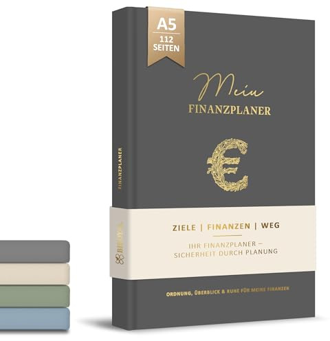 BIROYAL Budget Planner Deutsch für 1 Jahr, Undatierter Finanzplaner A5 - Haushaltsbuch mit 52 Wochen Sparplan, 12 Monatsübersichten & Einnahmen-Ausgaben Tracker, Budgetplaner, Kontrolliere Dein Budget