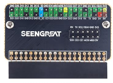 RPi PX00 Expansion A 40-Pin GPIO Expansion Board for Raspberry Pi X00, 40Pin Breakout Adapter for GPIO/I2C/SPI/UART, Easy Sensor & Module Wiring, Compact Stacking Header Board