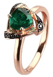 Generisch Wunderschöner Ring aus 925er-Sterlingsilber, 2,20 Karat, dreieckig, 7,0 mm, Smaragd, Nano, feiner Schmuck für Damenfeiern und Hochzeiten
