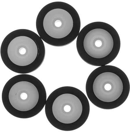 OATIPHO 6 Pezzi Rullo Pressore in Plastico e Gomma Nero per Audio e Radio, Rullo di Pressione per Nastro Resistenza e Facile da Trasportare