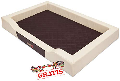 HobbyDog Deluxe DELBEZ4 + Ball gratis Hundebett Ruheplatz Hundematratze Hundematte Schlafplatz (3 Verschiedene Größen) (XXL (120 x 80 cm))