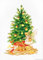Luca-S B1117 - Schema punto croce in cotone, motivo fatina natalizia, 19 x 28,5 cm, multicolore
