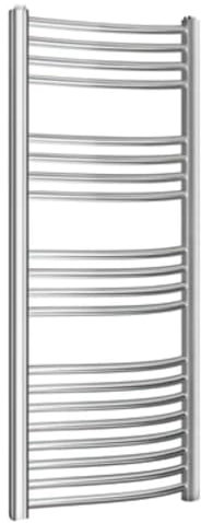 Radiatore termoarredo Kalura cromato curvo 1118mm x interasse 450mm x 500mm
