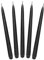 PartyDeco Spitzkerze Schwarz 24cm 10Stk.