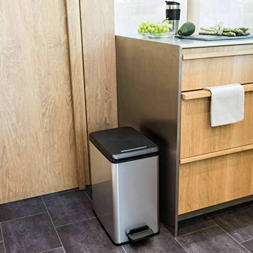Curver Deco Bin 240639 Mülleimer 25 l (B x H x T) 250 x 450 x 420 mm Silber, Schwarz 1 St.