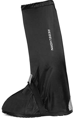 REBELHORN Thunder Wasserdicht Regenschutz für Motorradstiefel | Rutschfeste Sohle | Elastische Bänder | Reflektierende Elemente