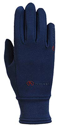 Roeckl Sports Winter Handschuh Warwick, Unisex Reithandschuh Freizeithandschuh (4, Marine)