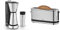 WMF Küchenminis Aroma Filterkaffeemaschine mit Thermoskanne, cromargan matt & Küchenminis Toaster Langschlitz mit Brötchenaufsatz, 900 W, XXL Toastscheiben, 7 Bräunungsstufen, Toaster edelstahl matt