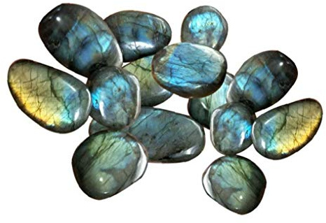 PiniceCore Natural Crystal Moonstone Gemstone Ornament Polished Labradorite Handicraft Fish Tank Decorating Stone Healing Stone