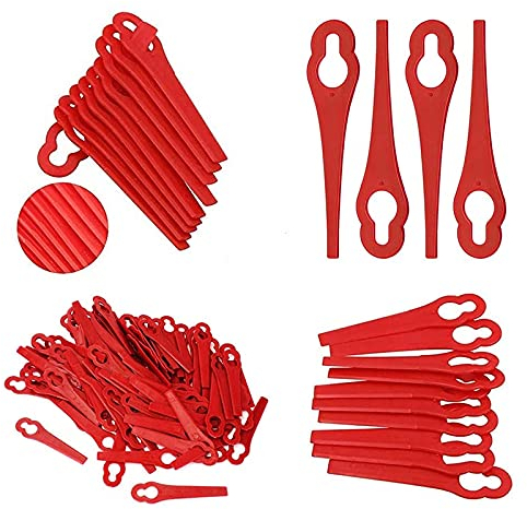 FouTP Ersatzklingen aus Kunststoff Ersatzteile für Florabest LIDL, Ersatzklingen aus Kunststoff für Florabest FRTA 20 A1, 18B2, 18B3, großes Loch 10 mm, kleines Loch 5 mm, 150 Stück
